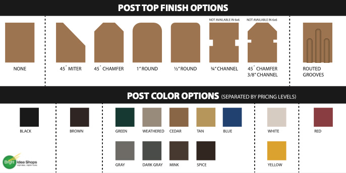 HDPE Post Finish and Post Color Options