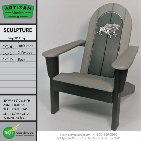 AF3100TGDB Artisan Chair Frog001