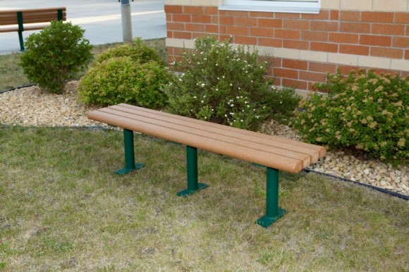 96" Park Scapes Flat Bench