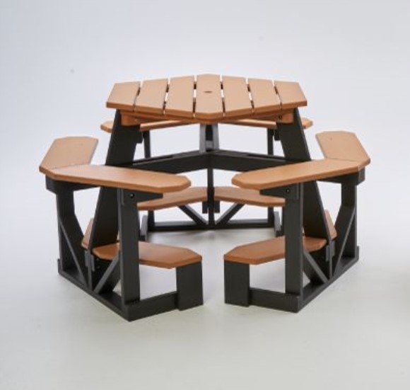 Pub Height Hex Picnic Table