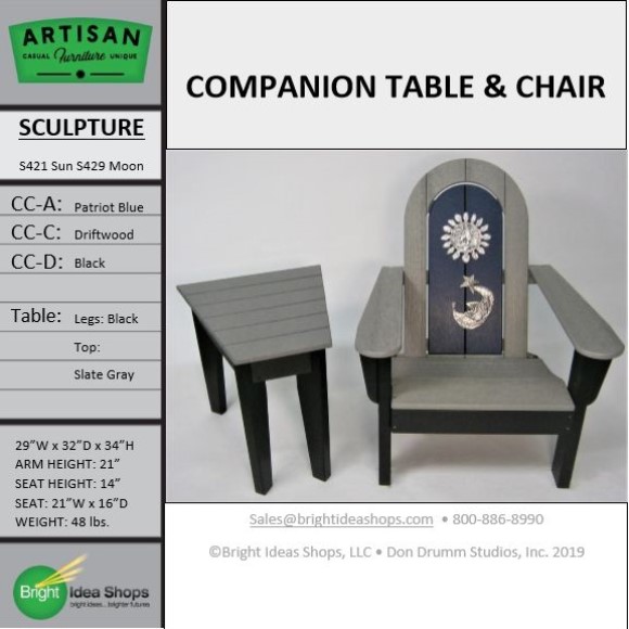 CSAF3000AF3100PBDB Artisan Chair Table S421 S429