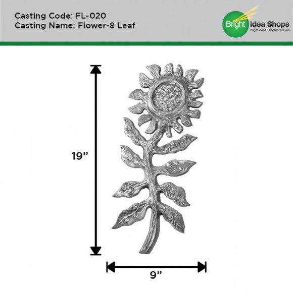 Drumm Sculpture FL020 Flower 8 Leaf