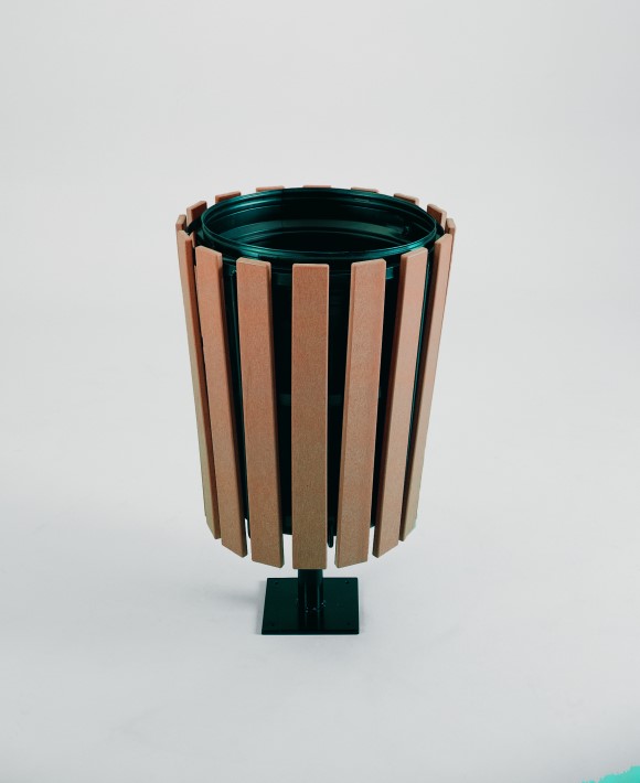 Tapered Waste Receptacle with Stand