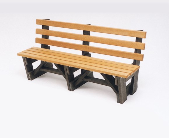 6' Boardwalk Bench with Back