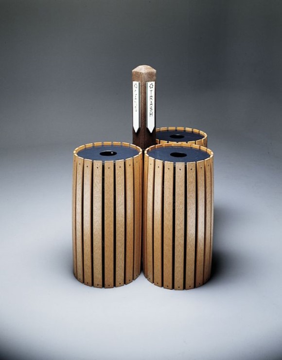 3 Barrel Round Receptacle Recycling Center