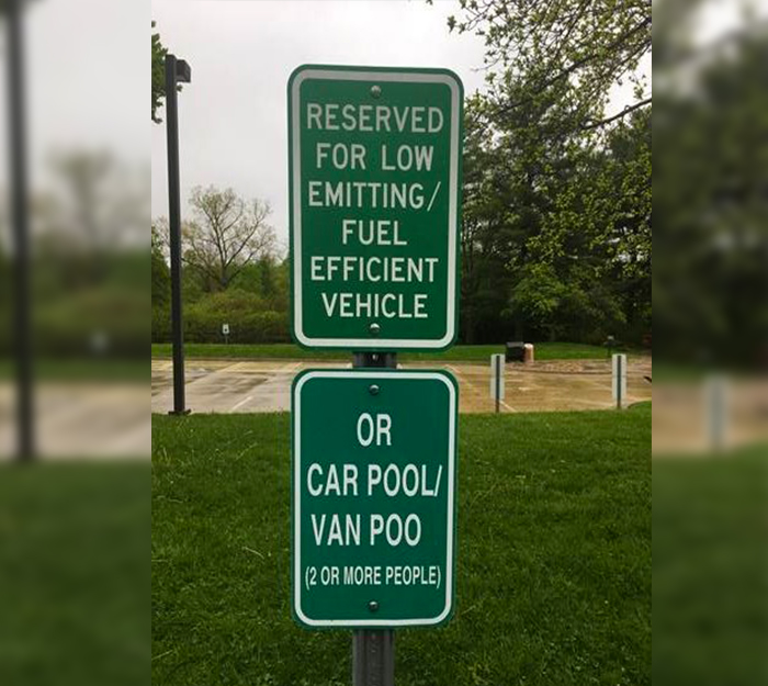 Parking Lot Aluminum Sign