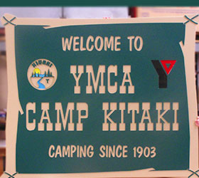 Campsite Entrance Welcome Sign