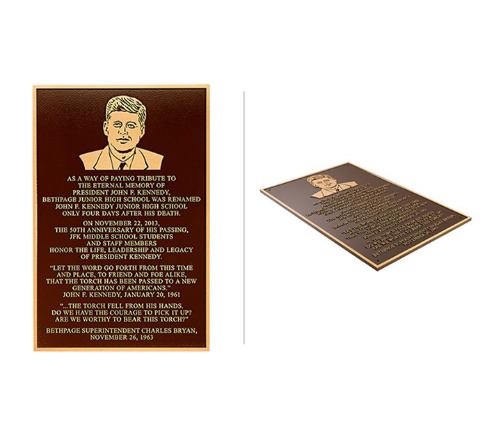 photo bronze plaque