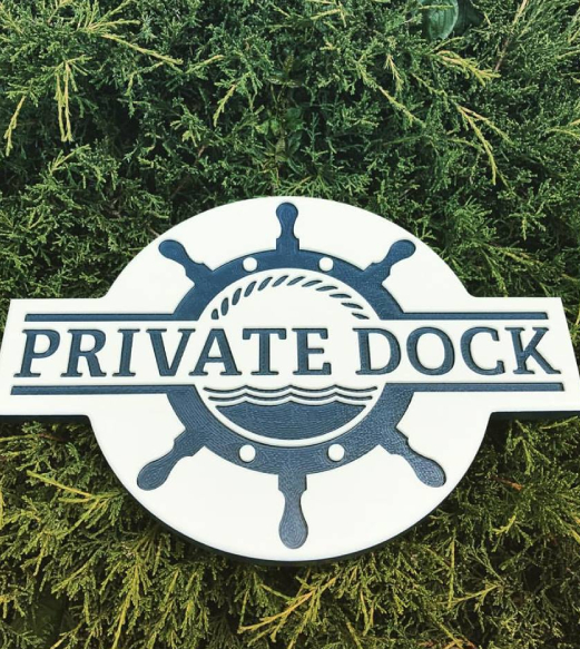 HOA Custom Private Dock Signs