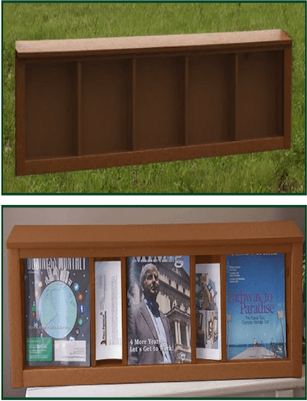 Large Message Center with Literature Rack