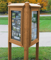 3-Sided Kiosk Message Center