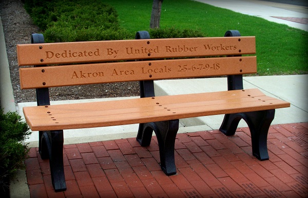 Memorial benches with backs