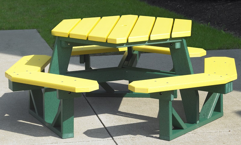 Colorful Picnic Tables