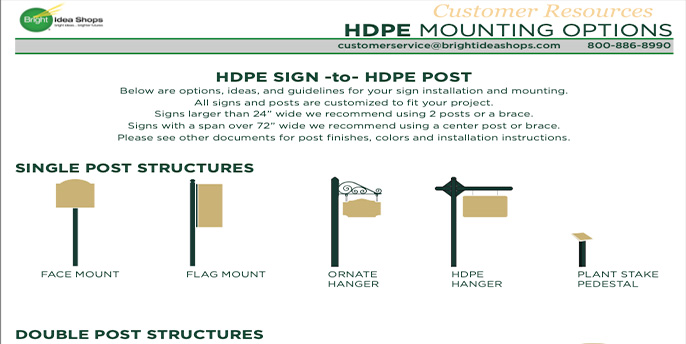 HDPE Post Mounting Options