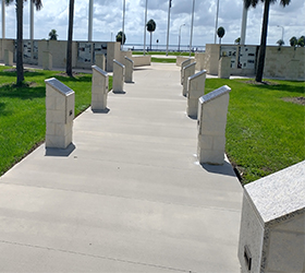 outdoor memorial area