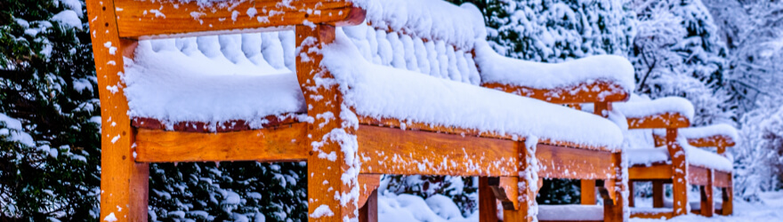 Winter outdoor furniture